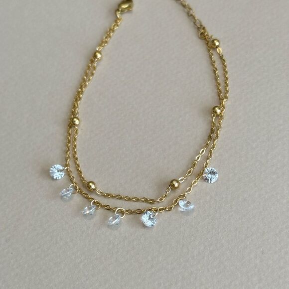 Crystal anklet #1485 - Picture 3 of 5